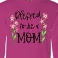 thumbnail image 4 of Inktastic Blessed to Be a Mom Pink Flowers Long Sleeve T-Shirt, 4 of 5