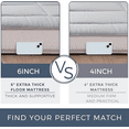 thumbnail image 4 of Slsy Upgraded 6" Extra Thick Japanese Floor Mattress Futon Mattress, Foldable Mattress Tatami Pad Floor Mattress for Adults Floor Bed Roll Up Mattress Guest Mattress Camping Mattress, 4 of 9
