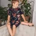 thumbnail image 4 of Balery Modern USA Deer Head Conjunto de Pijama Infantil de Manga Corta con Estampado – Ropa de Dormir de Algodón Suave-Medium, 4 of 6