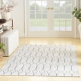thumbnail image 2 of Nourison Home Machine Washable Series 1 Geometric Ivory/Grey 5'3" x 7'3" Area Rug, (5x7), 2 of 9