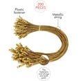thumbnail image 2 of R’ND Toys Christmas Ornament Hooks – Christmas Tree Easy Snap Fastening Metallic Decorating String Hangers Ornament Hooks for Hanging Christmas Tree Decorations - Pack of 200 (Gold), 2 of 6