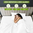 thumbnail image 5 of Lux Decor Collection Twin XL Sheet Sets Deep Pocket - Rayon from Bamboo Blend Sheets Set 3 Piece, White, 5 of 9