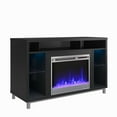 Ameriwood Home Lumina Fireplace TV Stand for TVs up to 48", Black Oak