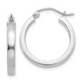 thumbnail image 1 of 14k White Gold 2x3mm Rectangle Tube Hoop T1043, 1 of 2