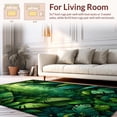 thumbnail image 2 of ODIKA 5'x7' Machine Washable Non-Slip Area Rug, Jungle Canopy Exotic Leaves and Shadowed Undergrowth Design High Traffic Rug, Green, 209748, 2 of 7