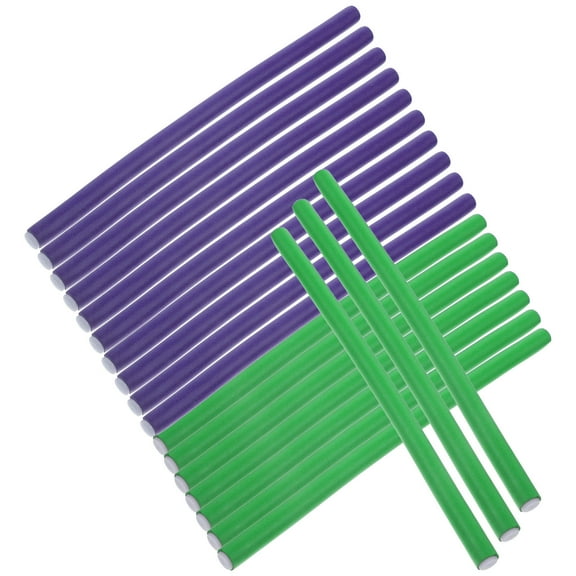 HEMOTON 2 Packs Heatless Curls Curling Iron Hair Curler Rollers Miss 24.00X1.00X1.00CM