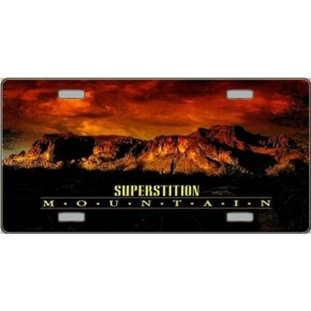 AZ. Superstition Mountains Sunset License Plate - Walmart.com - Walmart.com