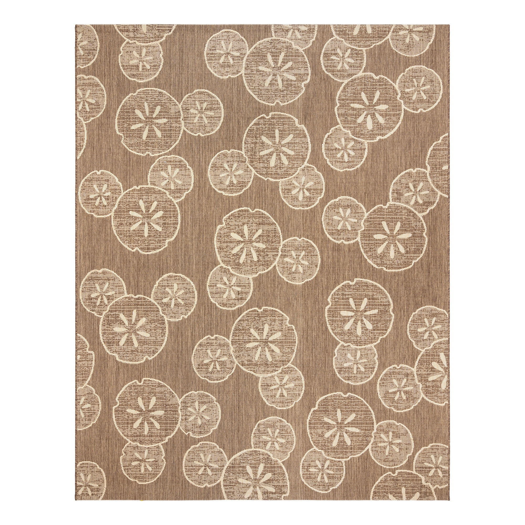 Disney Outdoor Sand Dollar Coastal Abstract Havana/Sand Area Rug, 8x10