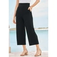 thumbnail image 4 of Roaman's Women's Plus Size Side Pocket Essential Stretch Yoga Capri Pant, 4 of 4