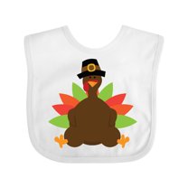 Inktastic Thanksgiving Pilgrim Turkey Boys or Girls Baby Bib
