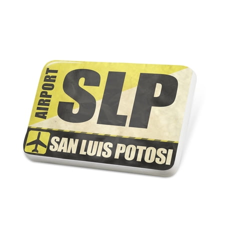 Porcelein Pin Airportcode SLP San Luis Potosi Lapel Badge – NEONBLOND