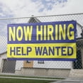 thumbnail image 2 of Now Hiring Help Wanted 13 oz Heavy Duty Vinyl Banner All Position Jobs Available Help Wanted Sign for Business Advertising Indoor/Outdoor Single-Sided with Metal Grommets (4x8 ft, Bl & Ye), 2 of 6