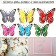 thumbnail image 3 of Artrylin 6 Pcs Metal Garden Butterfly Wall Art Hanging Butterfly Decoration Outdoor Garden Butterfly Ornaments Fence Hangers Butterfly Wall Sculptures for Indoor Sheds Walls Fences Home Patio Yards, 3 of 8