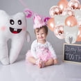 thumbnail image 4 of Rose Gold Tooth Theme Balloons Set, Dental Graduation Party Balloons Decoration, Ivory Tooth Foil Balloons, 12 inch Confetti Balloons for Dental Graduation Decor Birthday Party Supplies, 4 of 6
