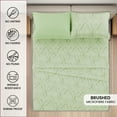 thumbnail image 5 of Lux Decor 6-Piece King Size Sheets Set – Ultra-Soft Microfiber, Paisley Print, Upto 16" Deep Pocket Fitted Sheet, Flat Sheet & 4 Pillowcases, Sage, 5 of 11