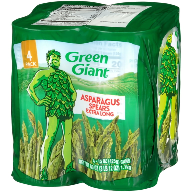 Green Giant Extra Long Asparagus Spears, 4 Pack, 15 oz Cans, Hand