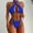 Blue, variant on HUPOM Swimsuit Coverup For Women Mid Waist Sheath Bikinis Bikini Beach Underwire Swimwear Clearance Blue size 6