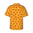 Balery fall retro maple leaf Print Men's Hawaiian Shirts Short Sleeve