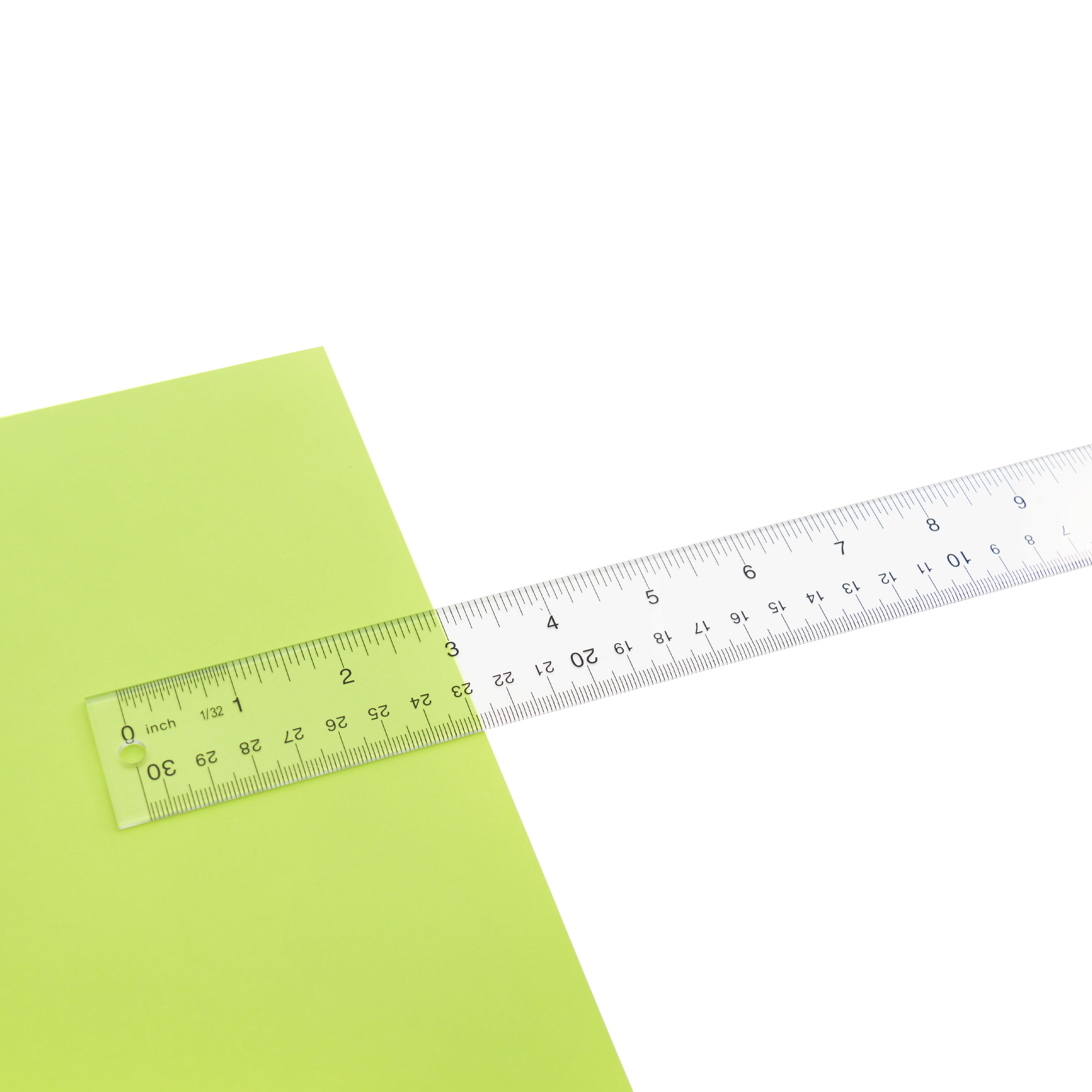 Westcott 12" Clear Acrylic Ruler, Metric Imperial Office 3-Pack, Suitable for Home School and Office Use