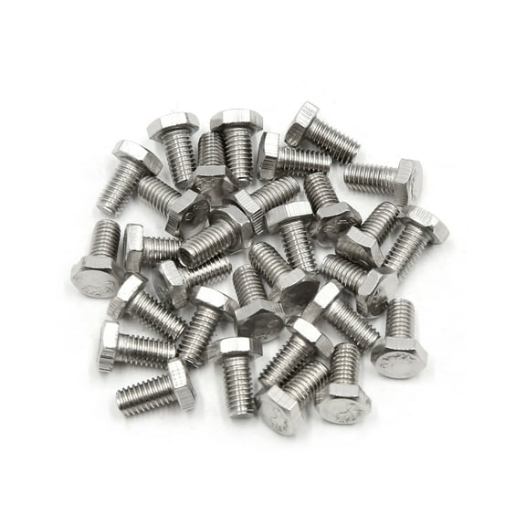 Unique Bargains 30Pcs M6 x 12mm 304 Stainless Steel Car Motorcycle Hex Socket Head Screws Bolts