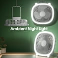 thumbnail image 4 of Camping Ceiling Fan Portable USB Rechargeable Tent Fan with Light 3 Speed Adjustable Hanging Fan for Outdoor Use, 4 of 6