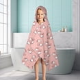 thumbnail image 6 of Pink Cow Pattern Hooded Bath Towel，50"x30" for Ages 3 To 12 Kids, Quick Dry Lightweight Soft Microfiber Hood Beach Towel Cover Up for Kids, 6 of 7