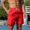 thumbnail image 2 of Aayomet Workout Shorts Men Men's Summer Printed Beach Short Casual Loose Fashion Daily Shorts Loose Tether Pocket Board Summer Soft Shorts,Red S, 2 of 5