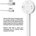 thumbnail image 5 of Electrical Outlet Rotating Telescopic Extender Stick,180° Swivel, Can Telescopic17-27in for Hard-to-Reach Outlets Behind Couches & Desks, 2 AC Outlets, USB-A/USB-C Fast Charging Port, 5 of 8
