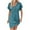 A Blue, variant on Summer Dresses Beach Vacation Clothes V Neck Sundresses Women's Fashion Casual Solid Color Short Sleeve V Neck Dress Green M