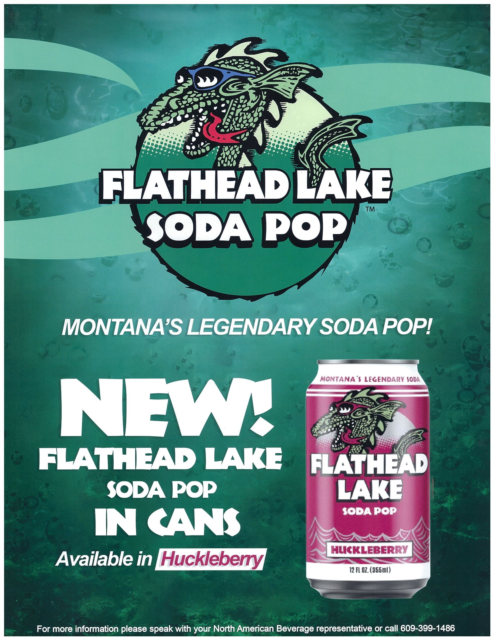 Flathead Lake Soda Pop (Huckleberry Cans) 24 Pack