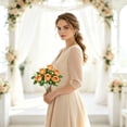 thumbnail image 5 of Fake Flowers Realistic Silkly Rose Bouquet, 7 Stems 12.99 Inch Artificial Faux Flower Arrangement No Fade, Waterproof for Wedding Bridal Bouquets, Photography, Home Centerpieces Decor, 5 of 5