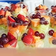 thumbnail image 6 of Trianu 20 Pcs Crystal Clear Hard Plastic Glass, 8oz Thick Disposable Drinking Tumbler for Party, Fancy Cocktail Glasses, Transparent Cups for Tiramisu, Martini, Margarita in Bar, 6 of 7