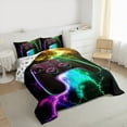 thumbnail image 3 of Manfei Gamepad King Size Comforter Sets,Modern Gamer Bedding Comforter Set,Yellow Purple Green Bedding Set,Ultra Soft Home Decor Reversible,3-Piece, 3 of 8