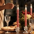 thumbnail image 5 of 10 Inch Red Rose Print Taper Candles, 2 Pcs Long Decorative Candles for Wedding Banquet Table Decor, Vintage Romantic Wax Candles for Dinner Party Home Decor, 5 of 7