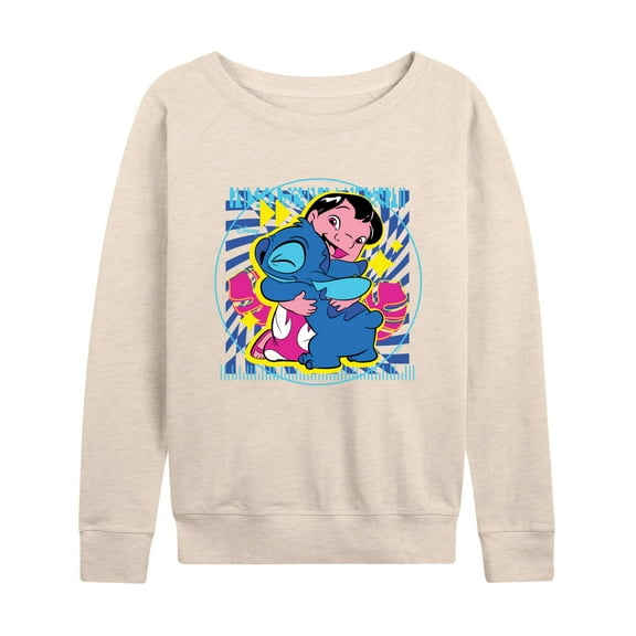 Disney - Lilo & Stitch - Lilo Stitch Hug - Women's Lightweight French Terry Long Sleeve Shirt
