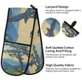 thumbnail image 2 of Yayeee Double Oven Mitt Kitchen Heat Resistant Baking 35" x7" Quilted Glove, Retro Mountain, 2 of 6