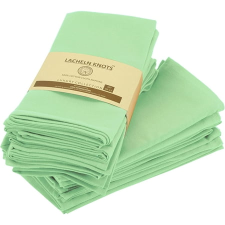 

Green Cloth Napkins Set of 04 Cotton | Napkins Cloth Washable | Dinner Green Napkins Cloth| Linen Cotton Wedding Napkins | 100% Cotton Mitered Corners 18 x18 inch - Pastel Green
