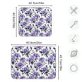thumbnail image 3 of Rose Flowers Purple Dish Drying Mat Microfiber Kitchen Pad Large Counter Absorbent Dish Mats Drainer Rack 18"x24", 3 of 7