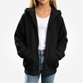 thumbnail image 5 of HAOTAGS Kids Hooded Sweatshirt (4-15) Long Sleeve Hoodie With Pocket Warm Zipper Jacket Black Size 4T, 5 of 9