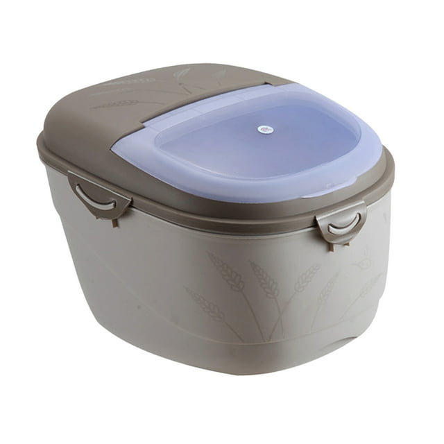 Contenedor de almacenamiento de arroz de 10kg Cubo de arroz caja de almacenamiento de fruta de alimentos secos para de arroz almacenamiento Sunnimix Estuche de almacenamiento de granos