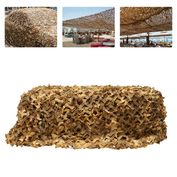 ToppiJoy 9.8*16.4ft Reusable Hunting Camo Netting, Camouflage Net for Sunshade Camping Shooting, Military Theme Party Decorations Brown