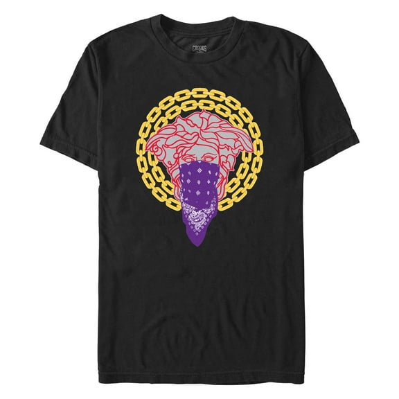 Men's Crooks & Castles Medusa Gold Chains Graphic T-Shirt