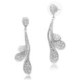 thumbnail image 1 of Alamode 3W299 Women Rhodium Brass Earrings with AAA Grade CZ in Clear, 1 of 1