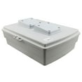 thumbnail image 5 of NavePoint 14x10x04 ABS Plastic Weatherproof Indoor/Outdoor IP24 NEMA 3R Enclosure, Hook & Loop Mounting, Fan & PoE outlets, Gray, 5 of 6