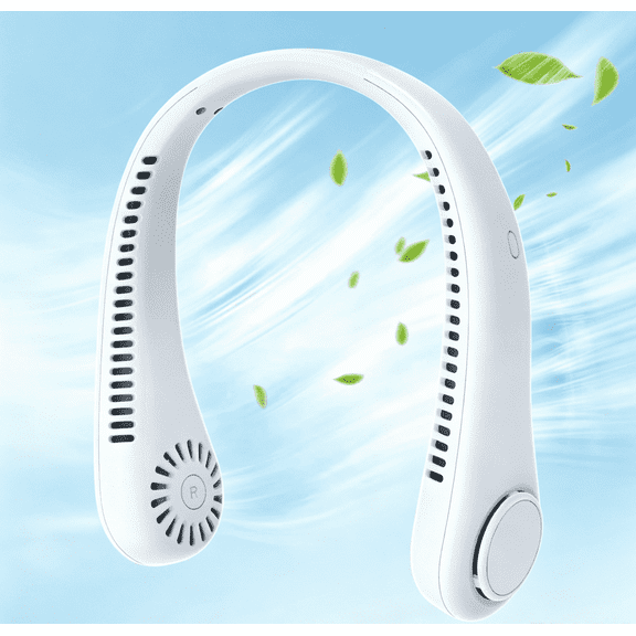 Portable Neck Fan, Hands-Free Bladeless 3 Speeds Long Time Cooling Around Personal Fans Rechargeable That Blow Cold Air