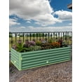 thumbnail image 1 of Jardinière Surélevée Galvanisée Robuste en Métal – 6x3x2 Pi – 0,5 mm d'Épaisseur, Racines Profondes, Résistante à la Rouille, Parfaite pour le Jardinage Extérieur de Légumes, Fleurs et Fines Herbes – Vert, 180x90x60 cm, 1 of 8