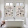 thumbnail image 4 of Farmhouse Dandelion Kitchen Curtain for Berdoom Living Room Cafe 45 Inch Length, Spring Modern Minimalist Country Flower Tiers Curtains Light Filtering Drapes Window Treatment 2 Panels 52"Wx45"L, 4 of 8