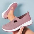 thumbnail image 4 of Pandaie Orthopedic Shoes for Women Wide Width Breathable Walking Slip on Sneakers Comfortable Arch Support Nurse Shoes Pink Size 7, 4 of 9