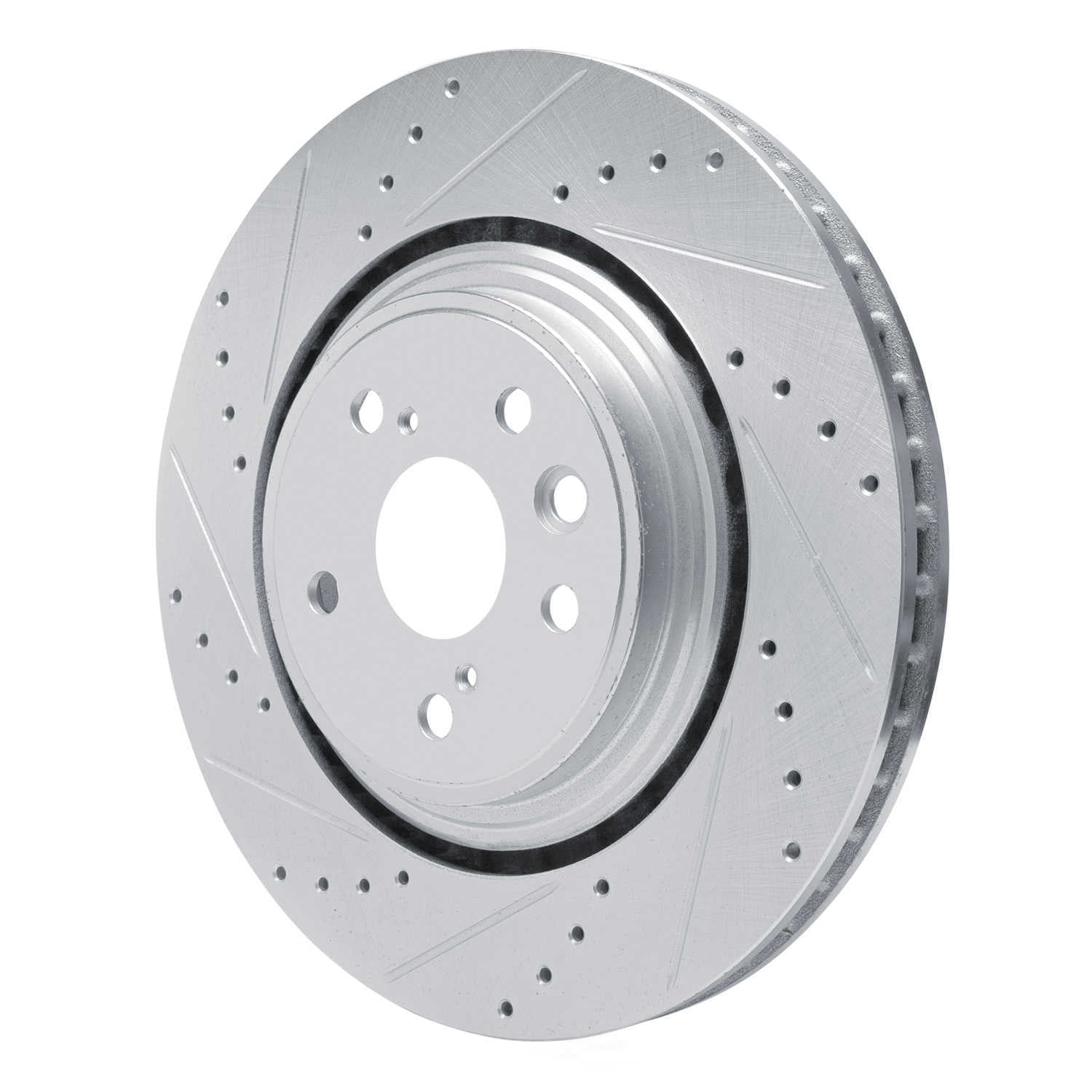 Dynamic Friction Company 631-75066L DFC Brake Rotor - Drilled And Slotted - Silver