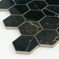 thumbnail image 3 of Splendor 8.9 in. x 12.8 in. Polished Black Porcelain Mosaic Hexagon Wall and Floor Tile (7.09 sq. ft./case) (9-pack), 3 of 5